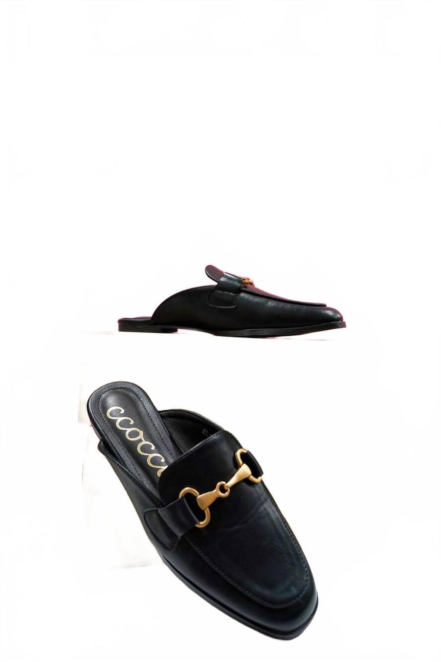 NEW CCOCCI women's eileen mule slide in black